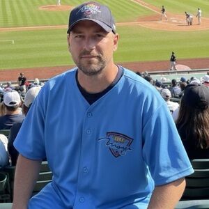 Mirage Dream Team Blue Baseball Jersey Men’s XL Button Front #16 Retro rare